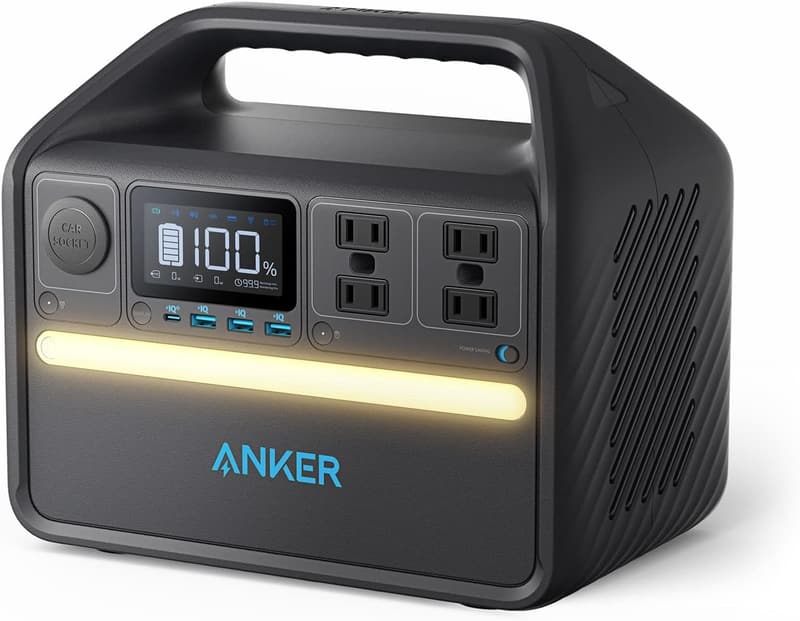 Anker 535 Portable Power Station, 512Wh Solar Generator for Camping