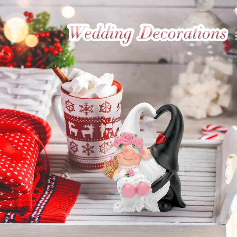 Wedding Anniversary Gnomes - Romantic Decor for Couples