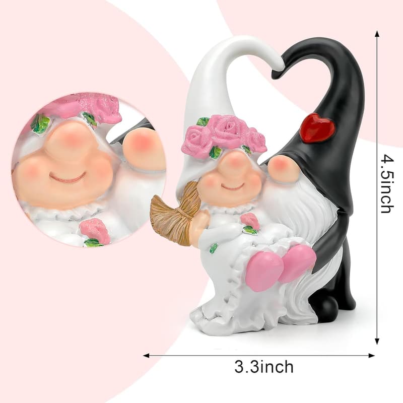 Wedding Anniversary Gnomes - Romantic Decor for Couples