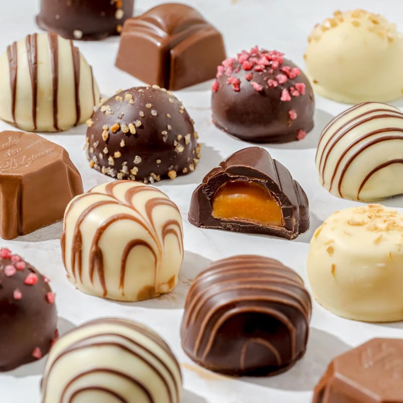 Holiday Chocolate Gift Basket - Tree-Shaped Tin Assorted Truffles