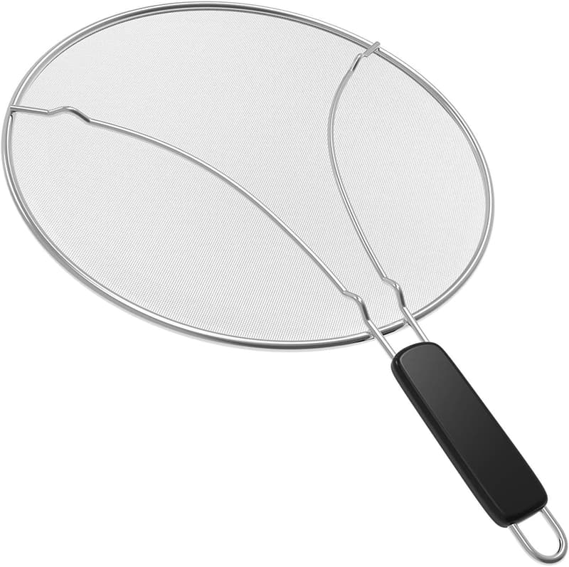 15-Inch Stainless Steel Frying Pan Splatter Screen