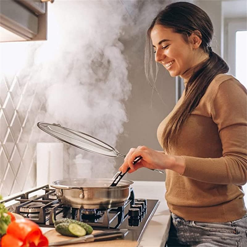 15-Inch Stainless Steel Frying Pan Splatter Screen
