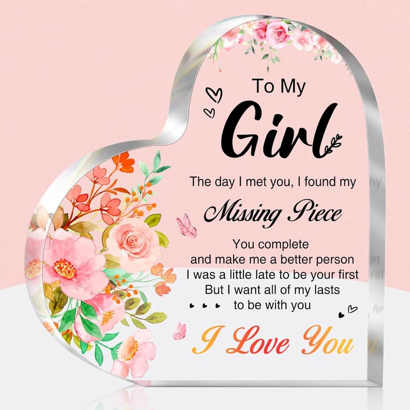 Romantic Acrylic Keepsake for Girlfriend on Any Occasion
