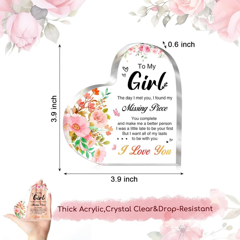 Romantic Acrylic Keepsake for Girlfriend on Any Occasion