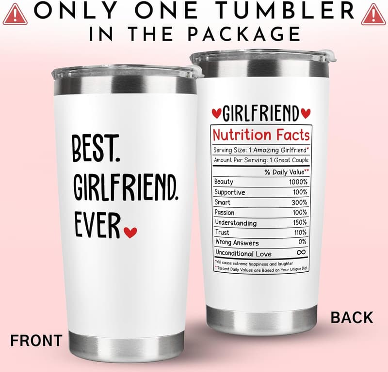 Anniversary Gift: 20 Oz Stainless Steel Tumbler for Her