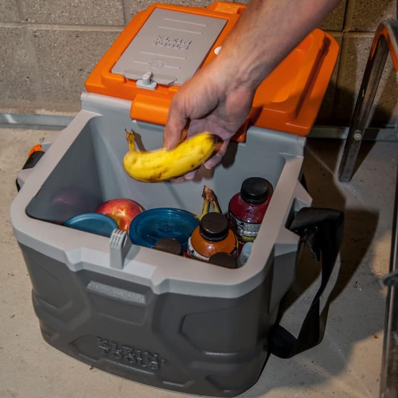 Klein Tools 17-Quart Work Cooler - Durable Lunch Box for 18 Cans