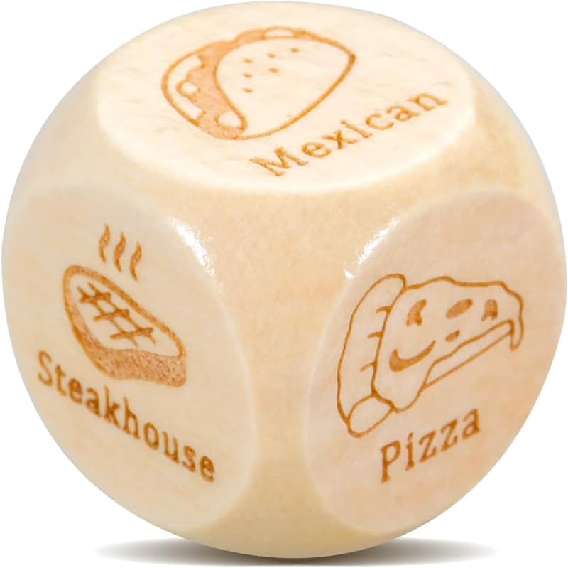 One Year Anniversary Food Dice Gift for Couples