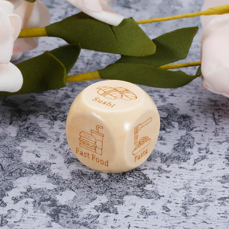 One Year Anniversary Food Dice Gift for Couples