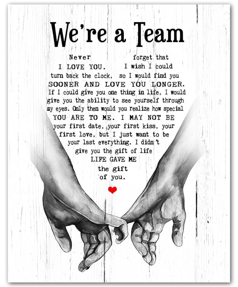 Wedding Vows Wall Art - Inspirational Love Quote Print for Couples