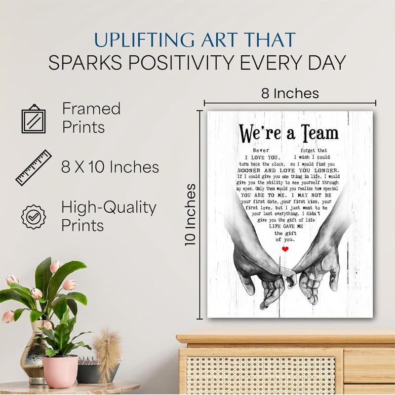 Wedding Vows Wall Art - Inspirational Love Quote Print for Couples