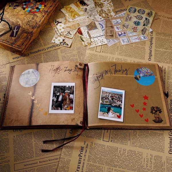 Anniversary Adventure Scrapbook Journal for Couples