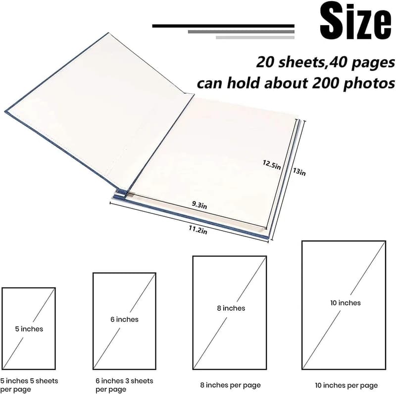 13th Anniversary Large Handmade Photo Album for Couples