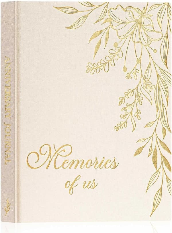 70th Anniversary Linen Memory Journal for Couples