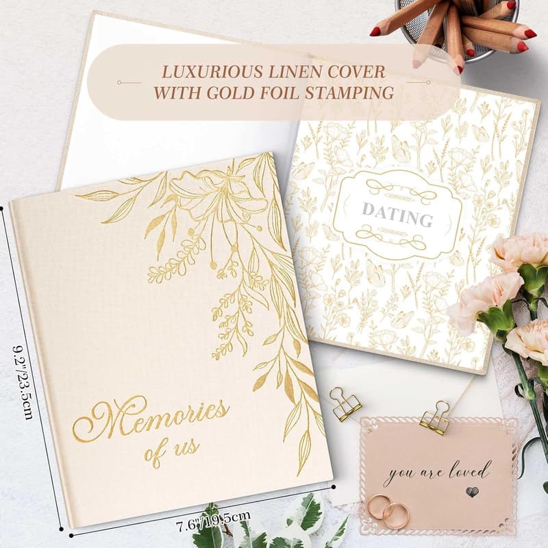 70th Anniversary Linen Memory Journal for Couples