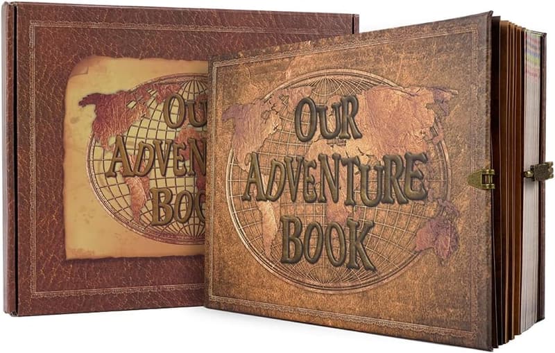 Anniversary Adventure Scrapbook - 180 Pages, Leather Cover