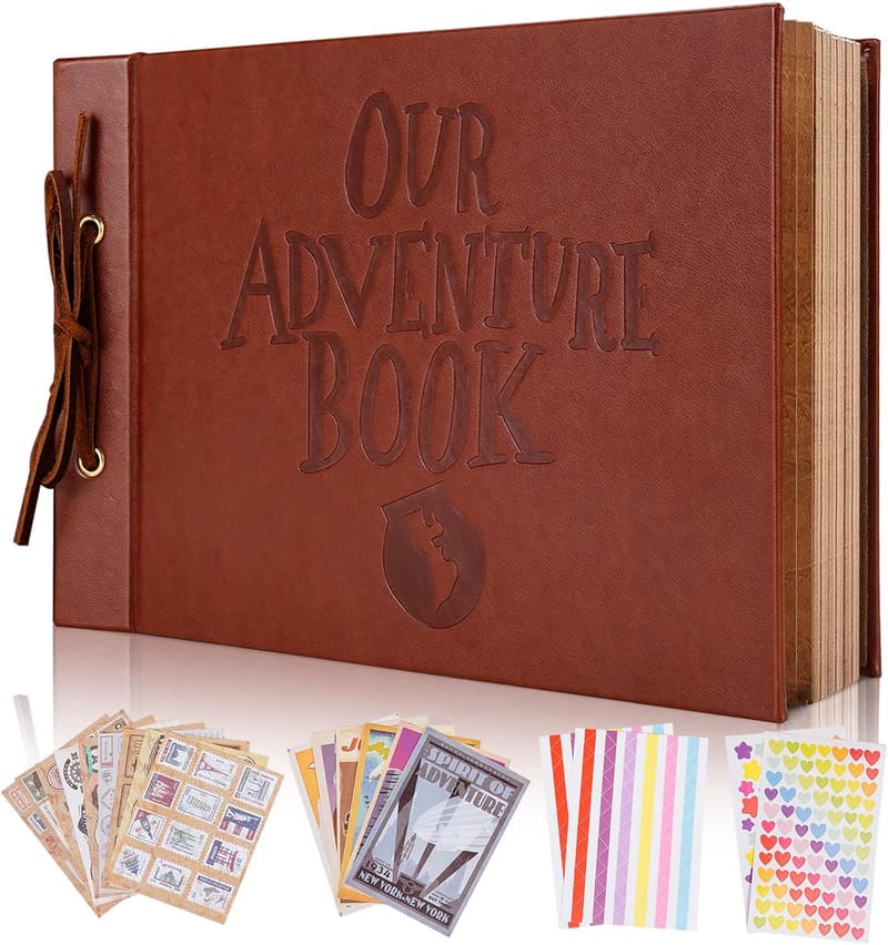 Couples' Anniversary Leather Scrapbook Photo Album
