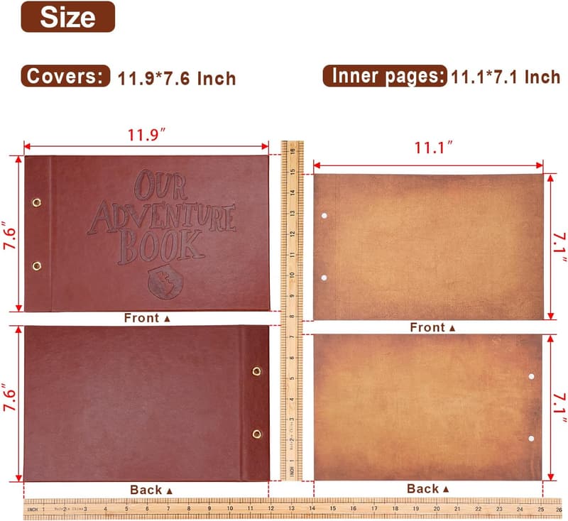 Couples' Anniversary Leather Scrapbook Photo Album