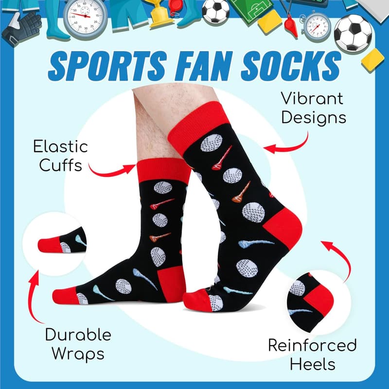 Bald Eagle Golf Socks for Men - Patriotic USA Gift
