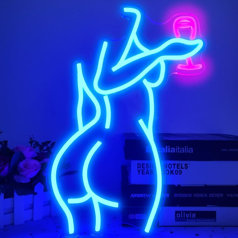 Dimmable LED Neon Sign - Sexy Lady Art Decor for Parties