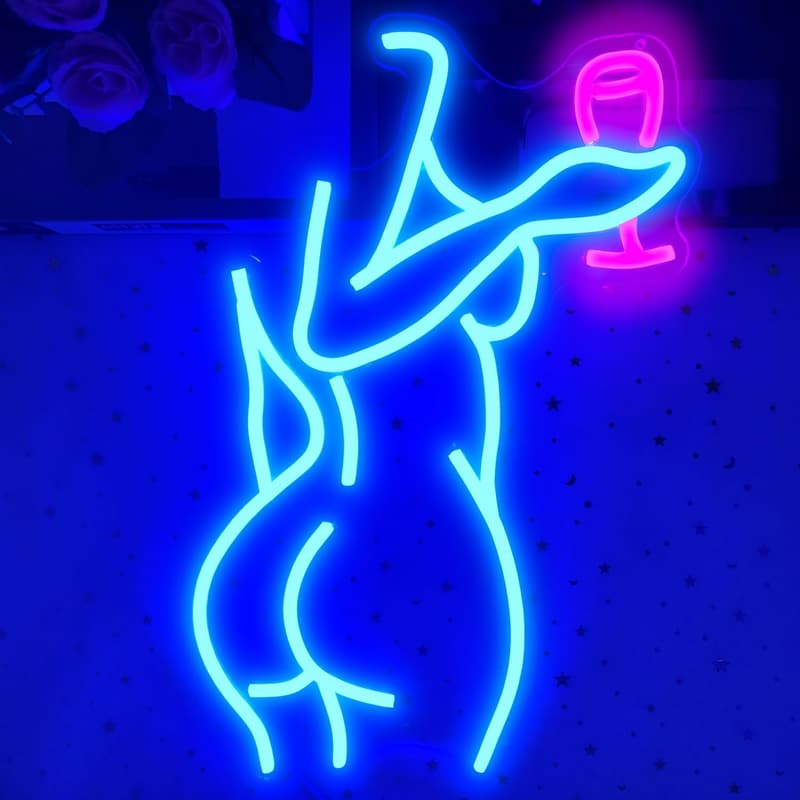 Dimmable LED Neon Sign - Sexy Lady Art Decor for Parties
