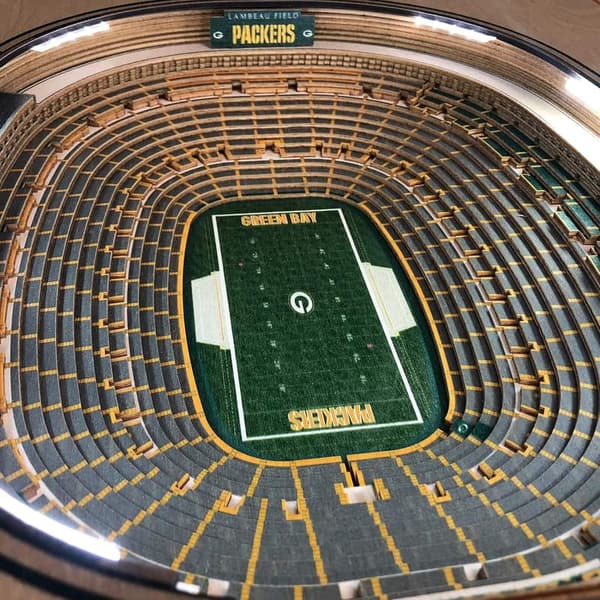 NFL Lighted End Table with 25-Layer Stadium Views