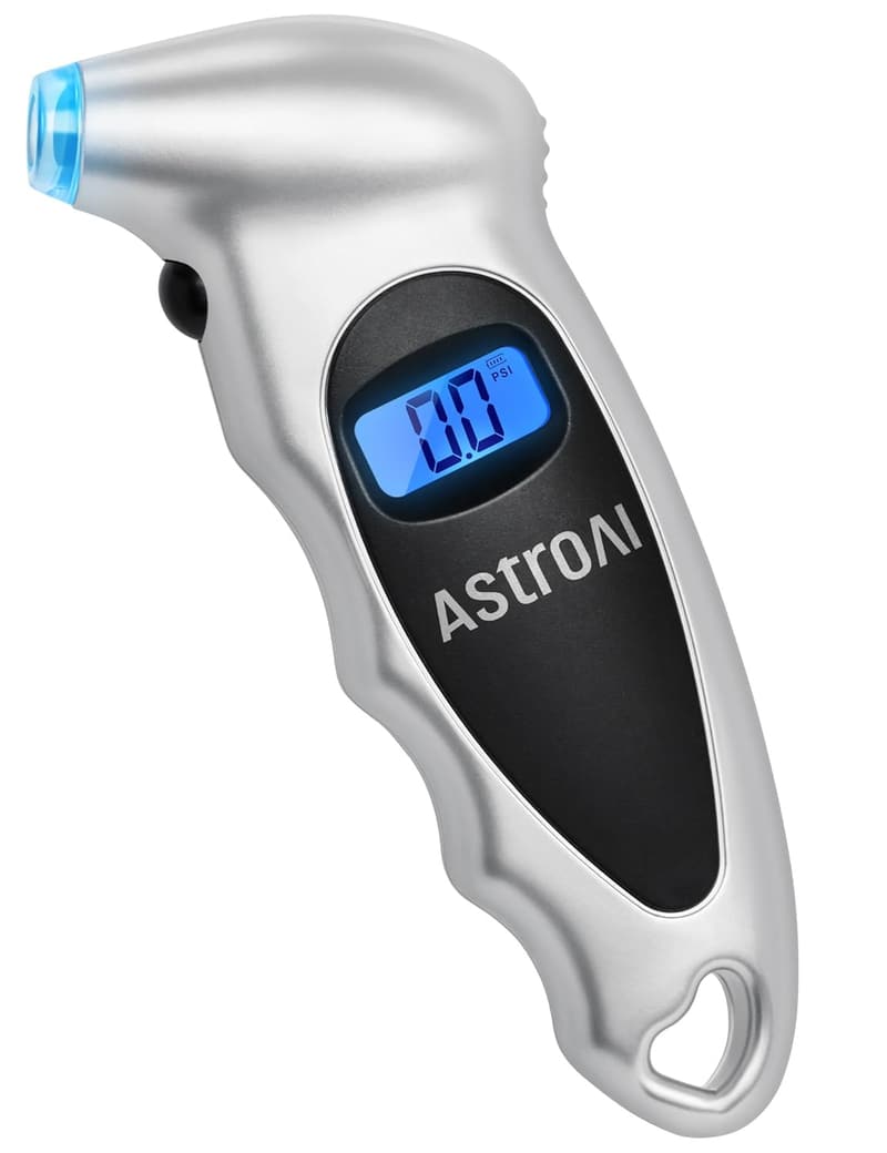 Digital Tire Pressure Gauge with Backlight & Presta Valve Adaptor