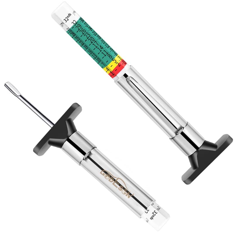 Smart Color-Coded Tire Tread Depth Gauge - 2 Pack