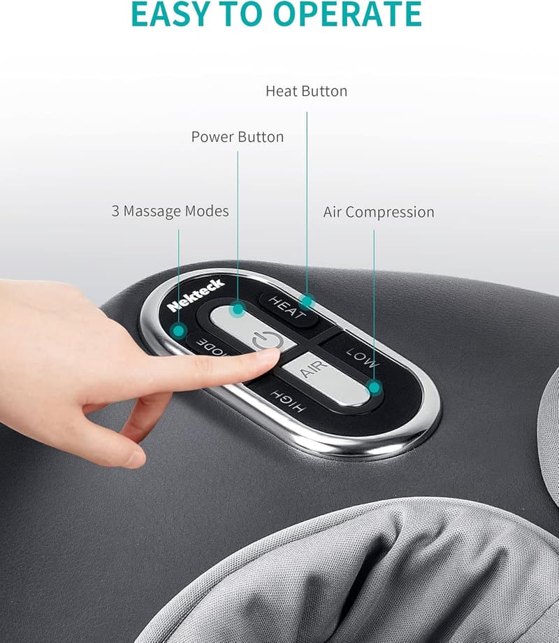 Shiatsu Foot Massager with Heat & Air Compression for Home/Office