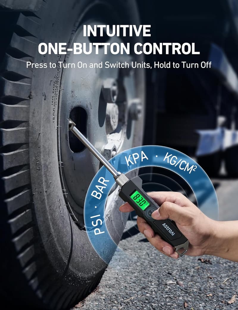 Heavy Duty Digital Tire Pressure Gauge for Trucks & RVs