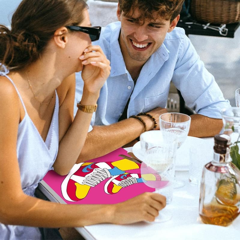Valentine's Day Retro Sneakers Canvas Painting Kit for Couples
