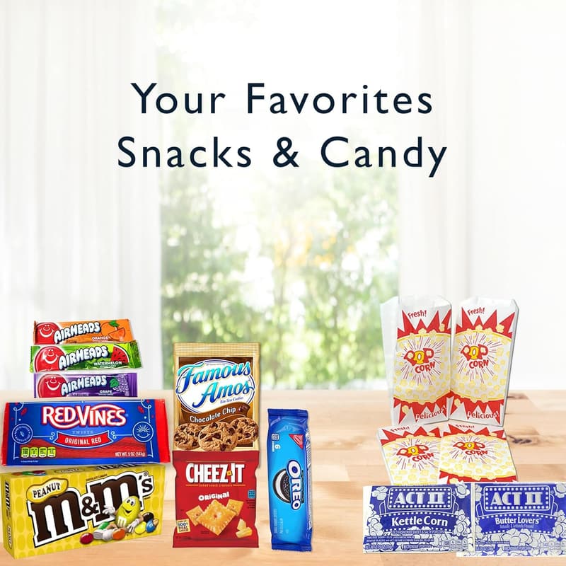 Game Night Gift Basket with Card Games & Snacks in Popcorn Tin