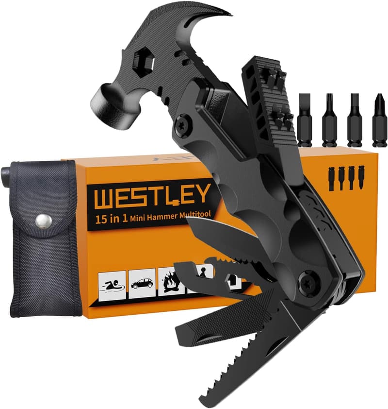 Christmas Gifts for Men: WESTLEY 15-in-1 Multitool with Lock Function