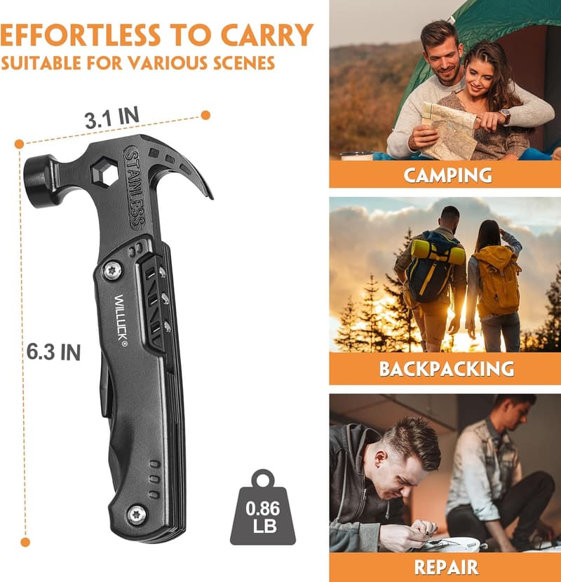 Men's Birthday Multitool Gift - Perfect for Camping & Stocking Stuffers