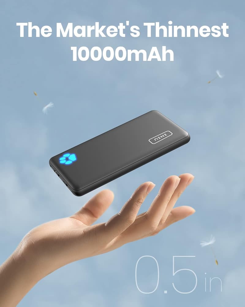 10000mAh Portable Power Bank with High-Speed USB C Charging