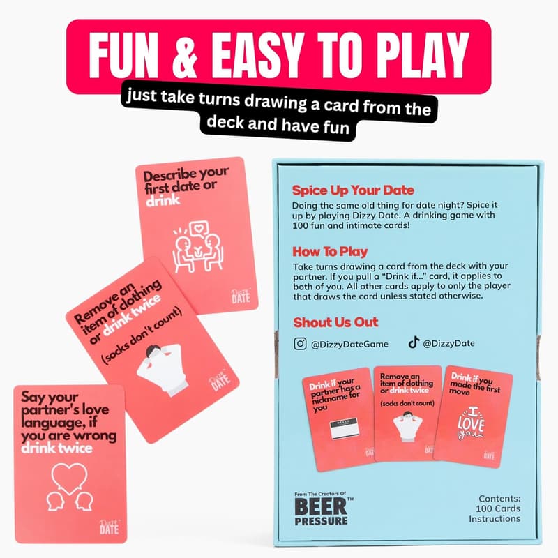 Dizzy Date Card Game for Couples - Perfect for Date Nights
