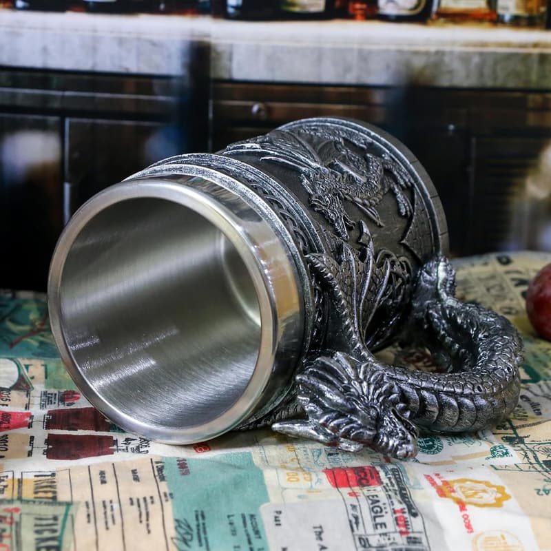 Medieval Dragon Game Mug - 21oz Viking Tankard for Collectors