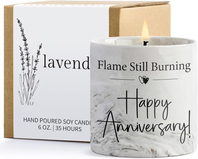 Anniversary Candle - Romantic 6oz Gift for Couples