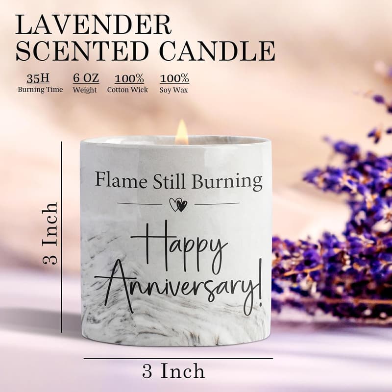 Anniversary Candle - Romantic 6oz Gift for Couples