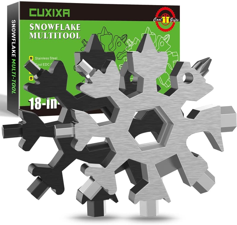Snowflake Multi Tool Set – 18-in-1 Stainless Steel Gadgets for Men