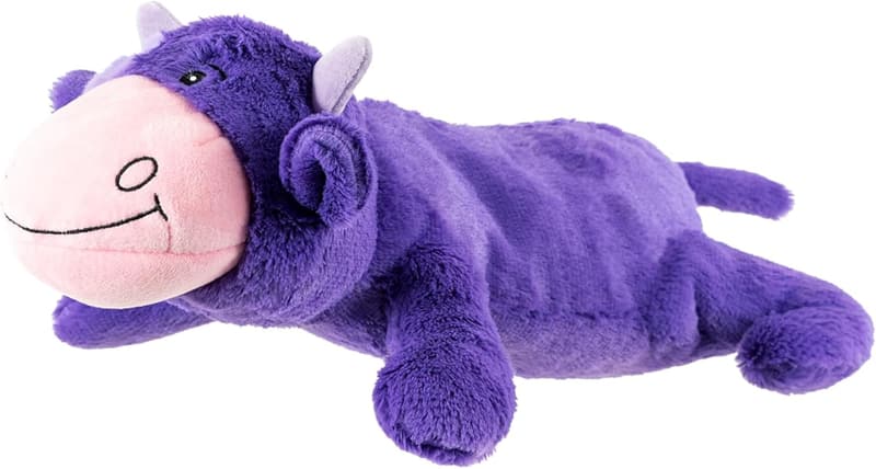 Durable XL Cow Plush Dog Toy with Grunt Squeaker