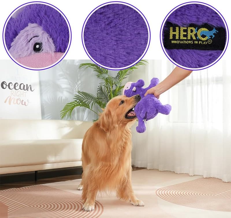 Durable XL Cow Plush Dog Toy with Grunt Squeaker