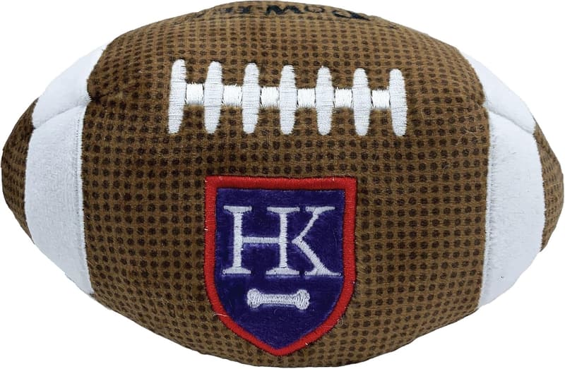 Huxley & Kent Large Plush Football Dog Toy with Squeaker