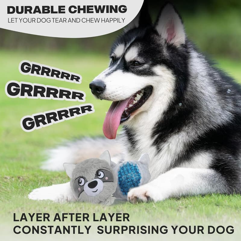 Interactive 3-in-1 Dog Toys for Aggressive Chewers