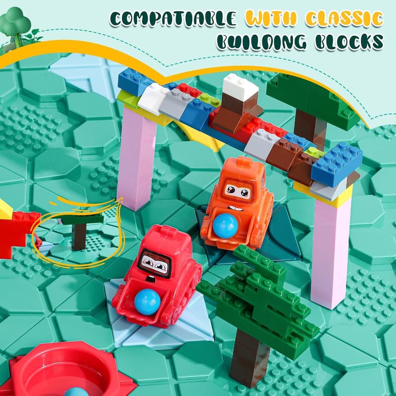 STEM Puzzle Road Builder Toys for Kids Ages 4-8