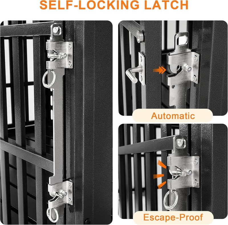 Indestructible 46-inch Dog Crate for High Anxiety Dogs
