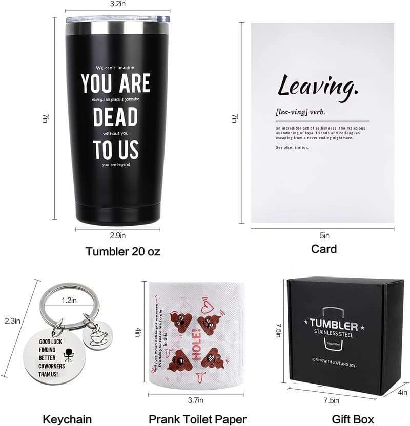 Going Away Gift: 20 oz Tumbler for Coworkers