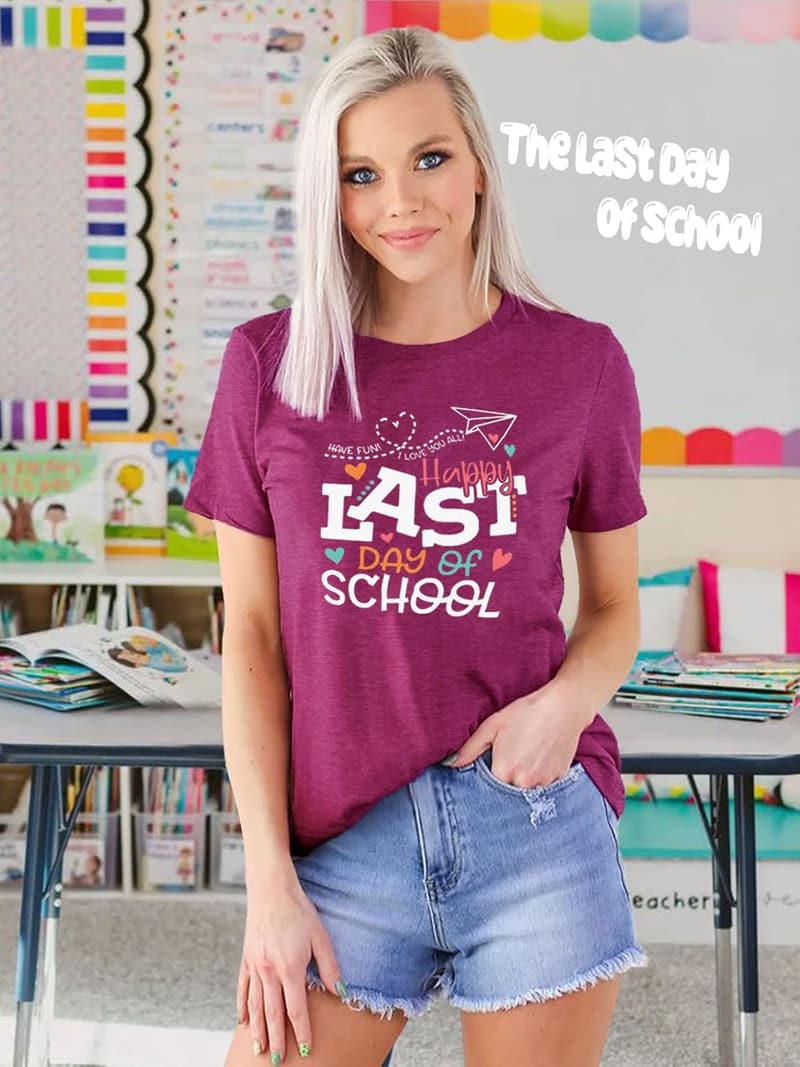 Funny Teacher Summer Break Shirt for Last Day of School