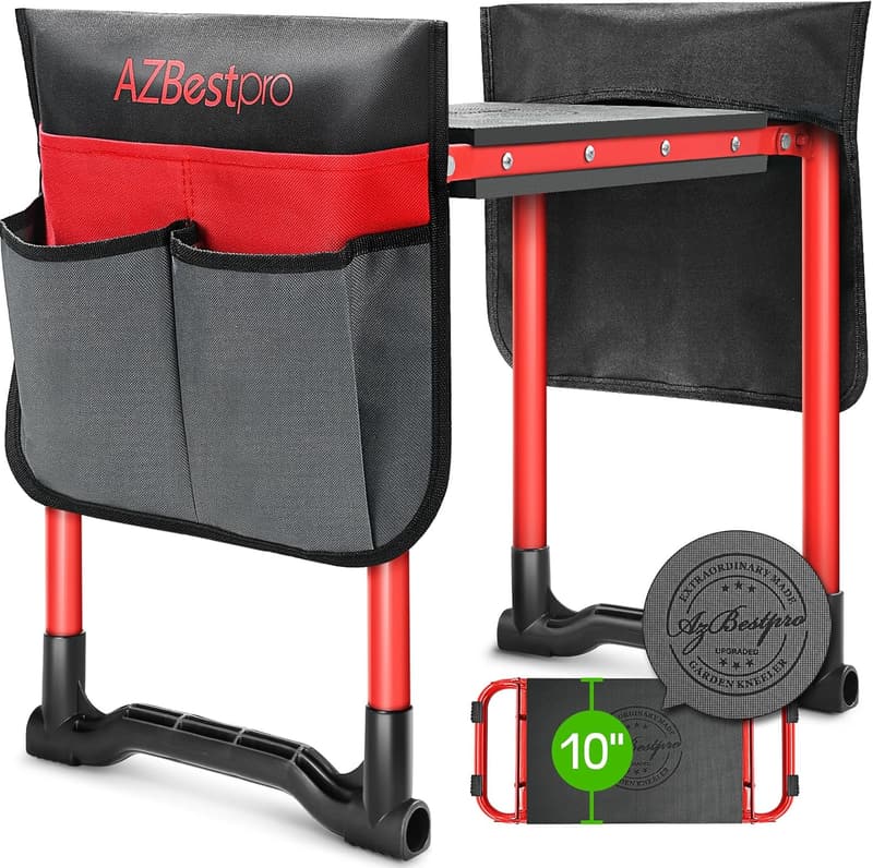 Garden Kneeler & Seat with Tool Bags - Upgraded, Heavy-Duty