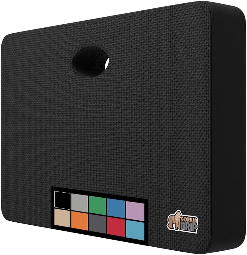 Black Garden Kneeling Pad - Extra Thick Foam, Water Resistant