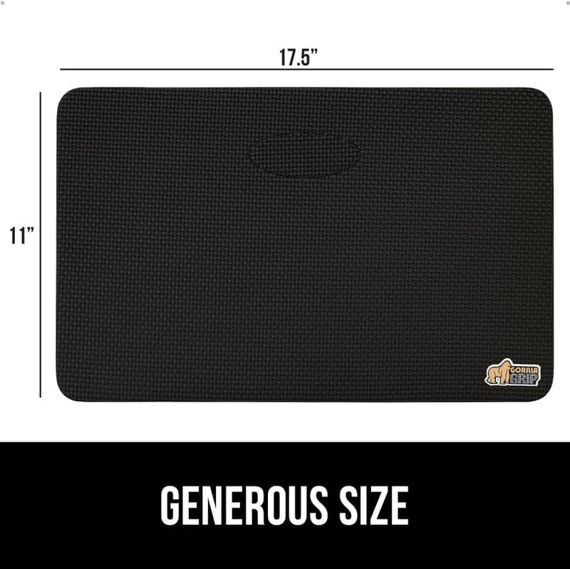 Black Garden Kneeling Pad - Extra Thick Foam, Water Resistant